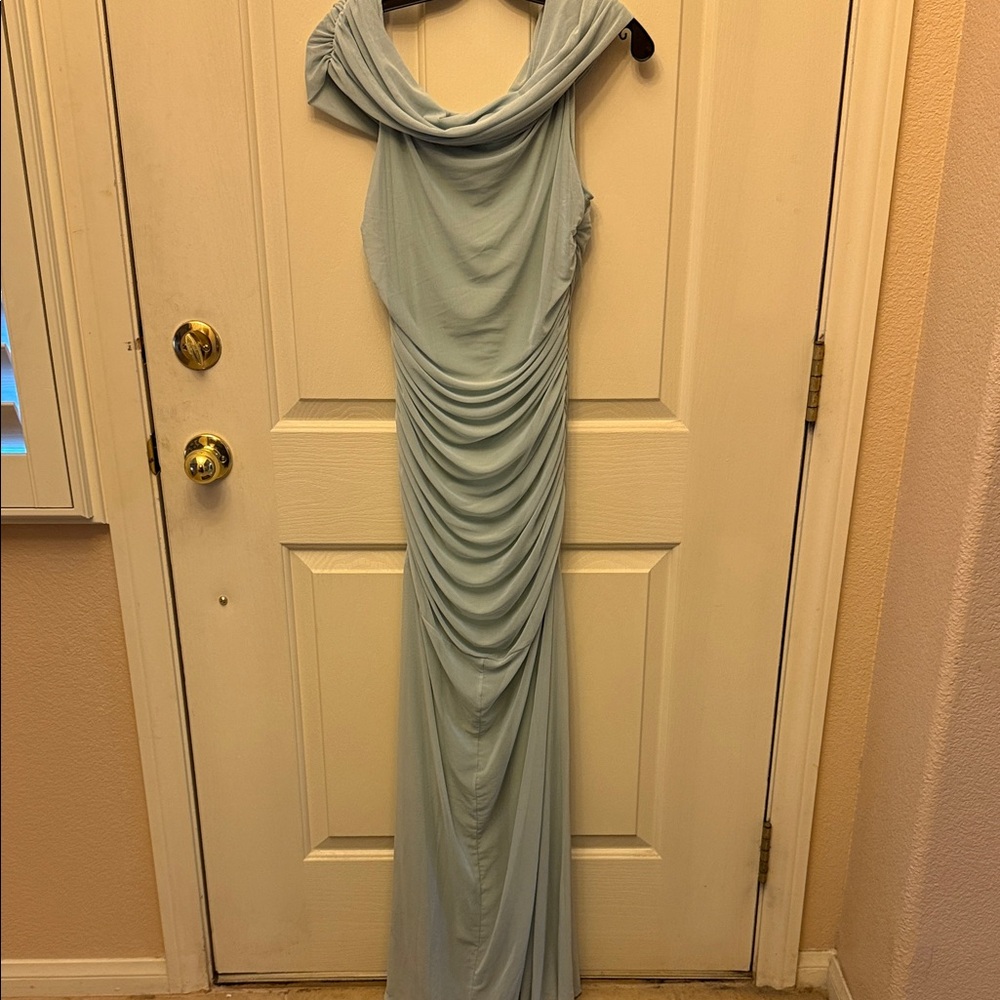 Elegant Sage green Evening Gown